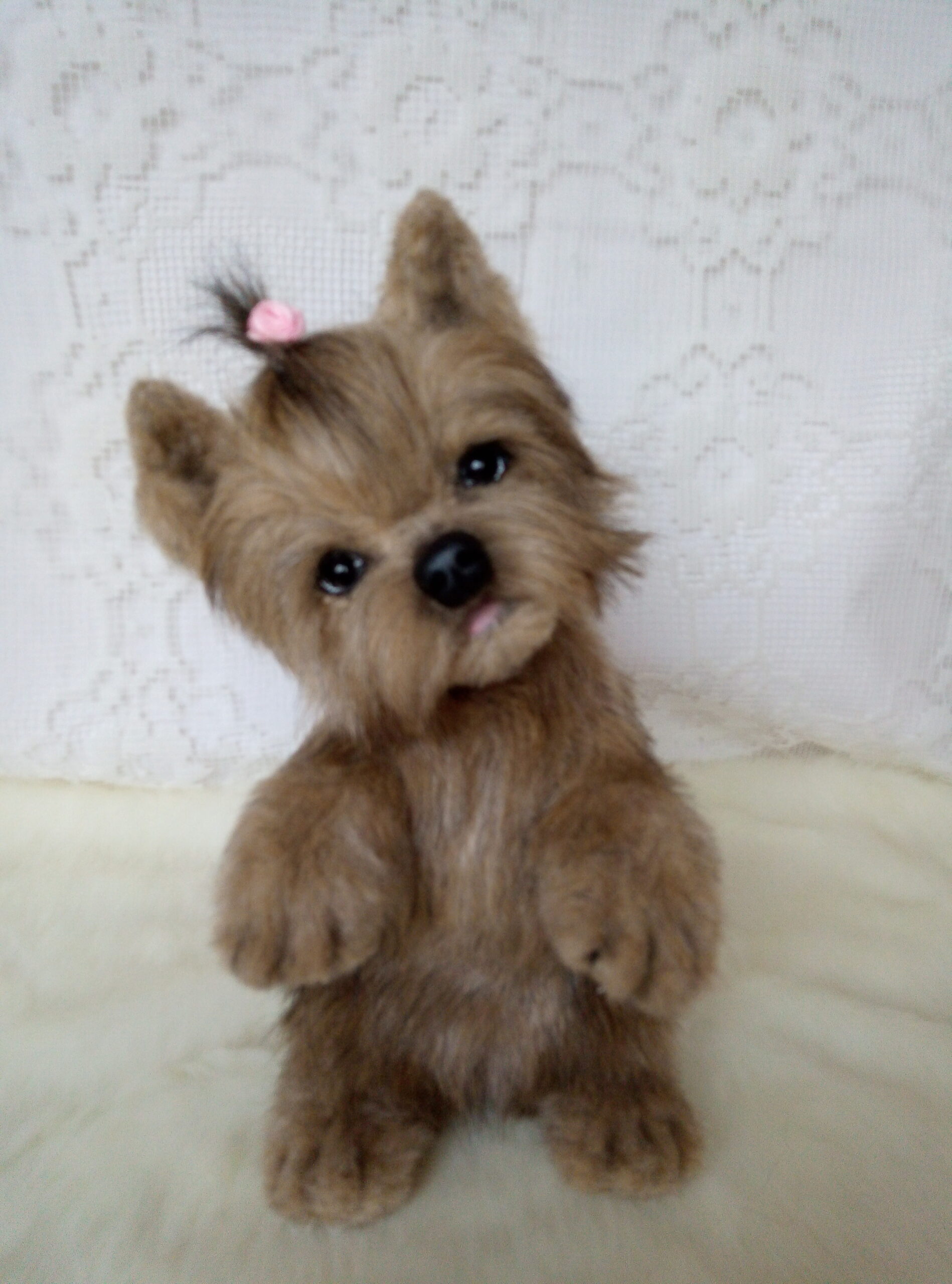 realistic stuffed yorkshire terrier