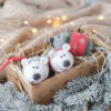 3 Christmas tree mouse knitting pattern, stuffed mouse toy