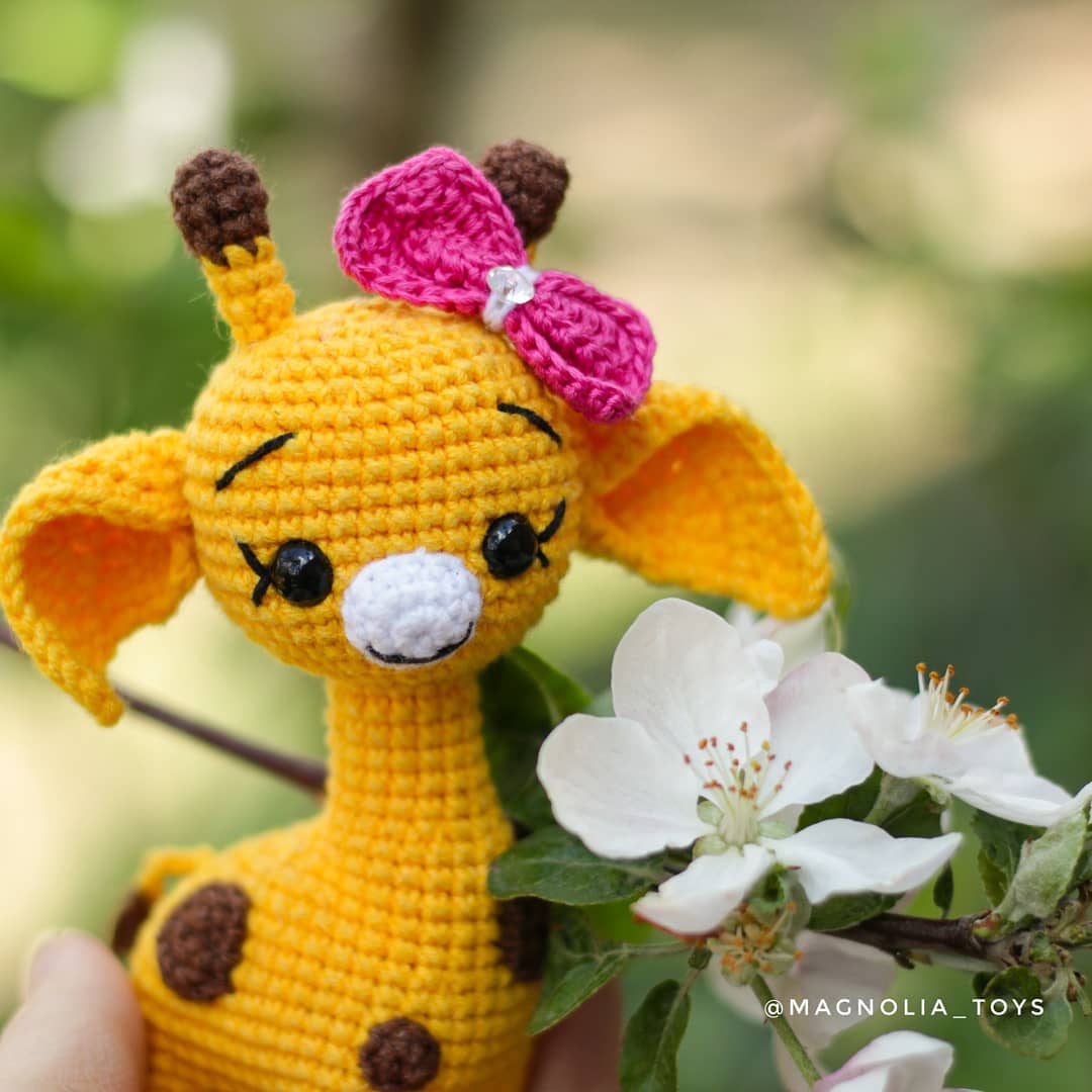  KawaiOnO Handmade Cotton Crochet Amigurumi Giraffe