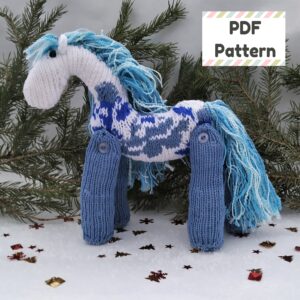 Knit horse pattern, Horse knitting pattern, Horse toy knit pattern, Knit toy pattern, Toy knitting pattern