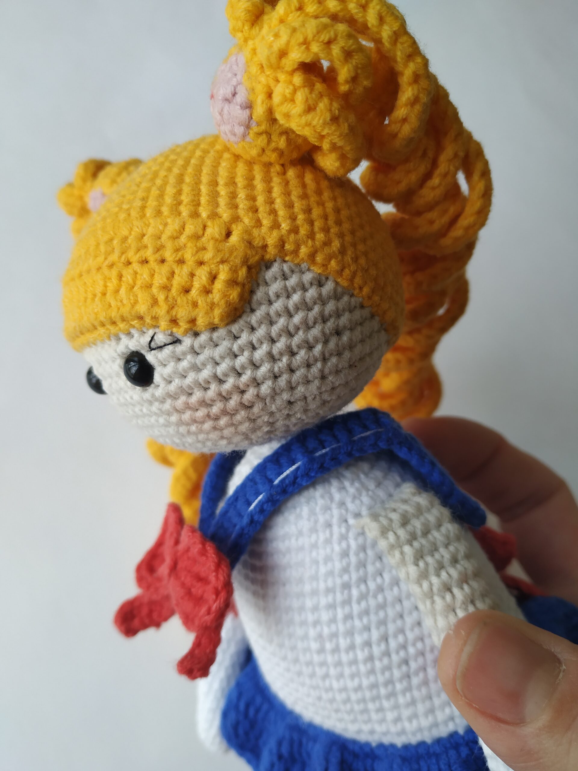 Pattern crochet Sailor Moon, anime crochet doll pattern, baby doll crochet