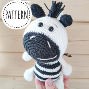 Zebra toy amigurumi easy crochet pattern