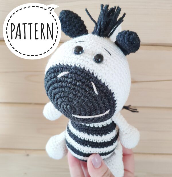 Zebra toy amigurumi easy crochet pattern