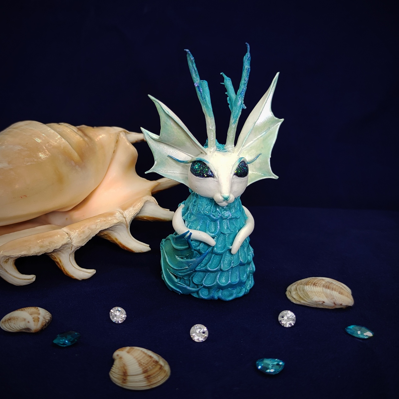 Cat Fantasy spirit Water elemental art figurine Sea magic animal 6 IMG 20210729 170546