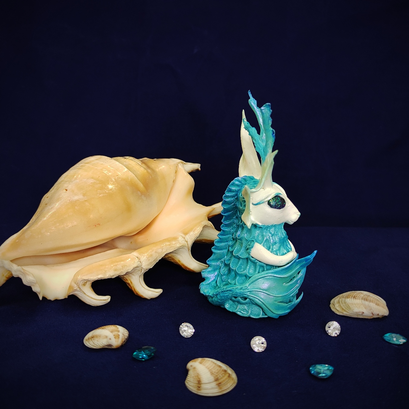 Cat Fantasy spirit Water elemental art figurine Sea magic animal 4 IMG 20210729 171152