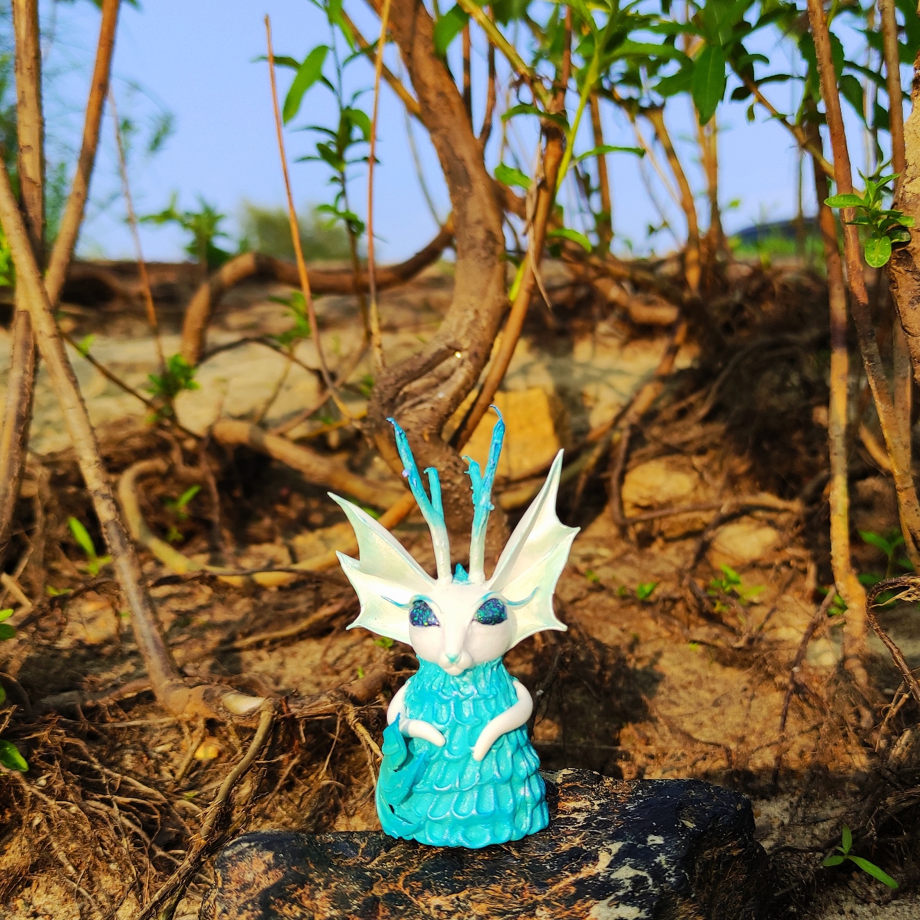 Cat Fantasy spirit Water elemental art figurine Sea magic animal 1 IMG 20210814 221341