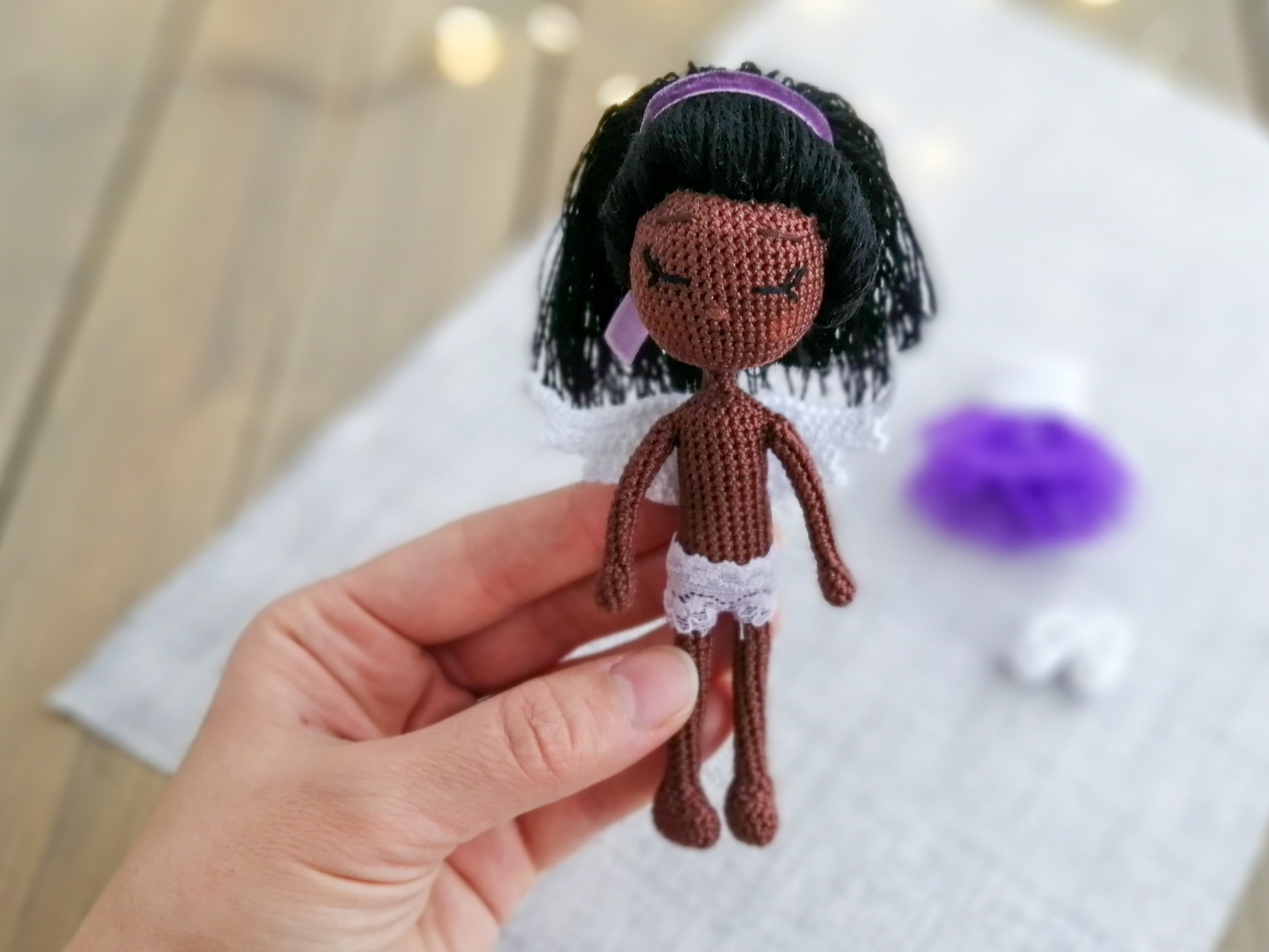 African American Angel doll ornament. Angel baby ornament. 6 IMG 20211203 113410