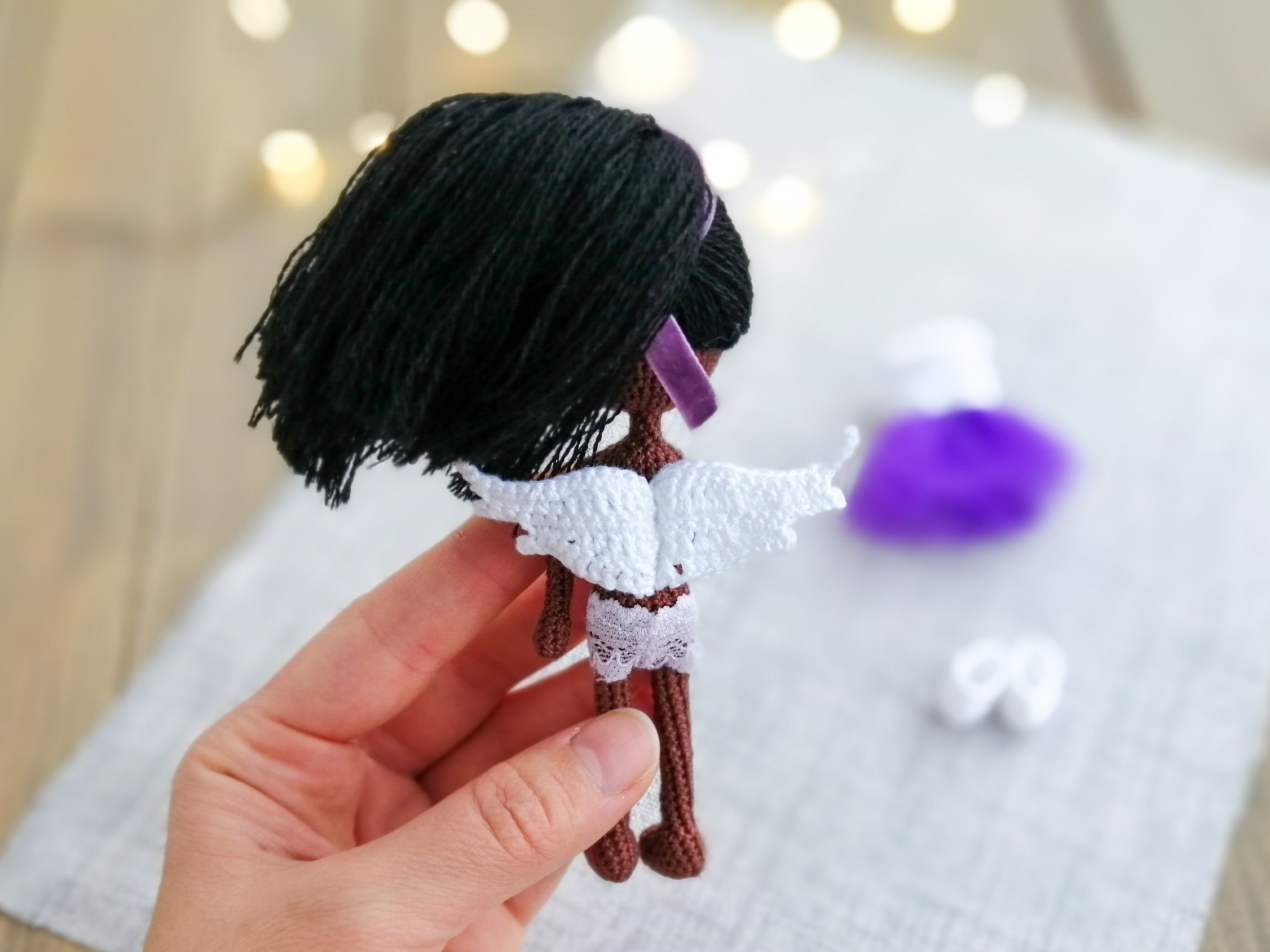 African American Angel doll ornament. Angel baby ornament. 4 IMG 20211203 113453