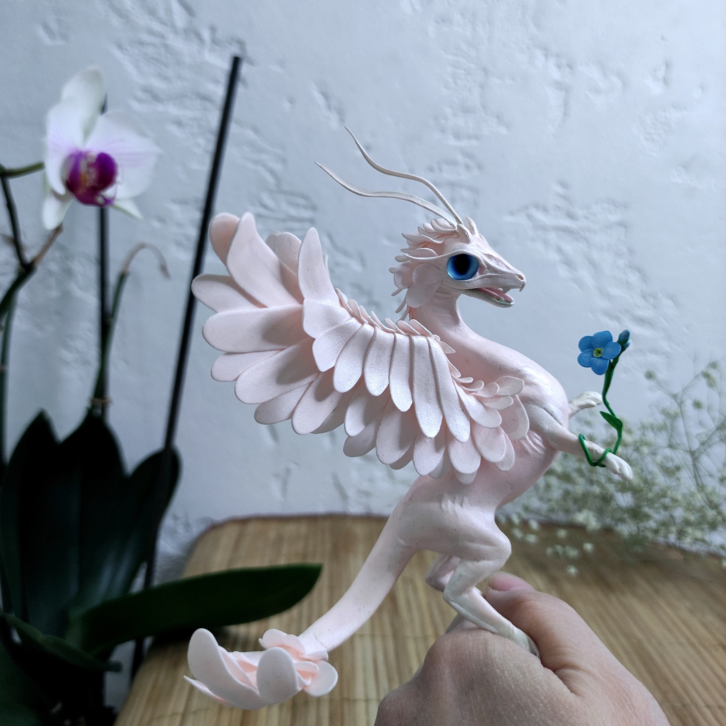 Handmade dragon and owl figurines-NOT MADE shops BY ME-