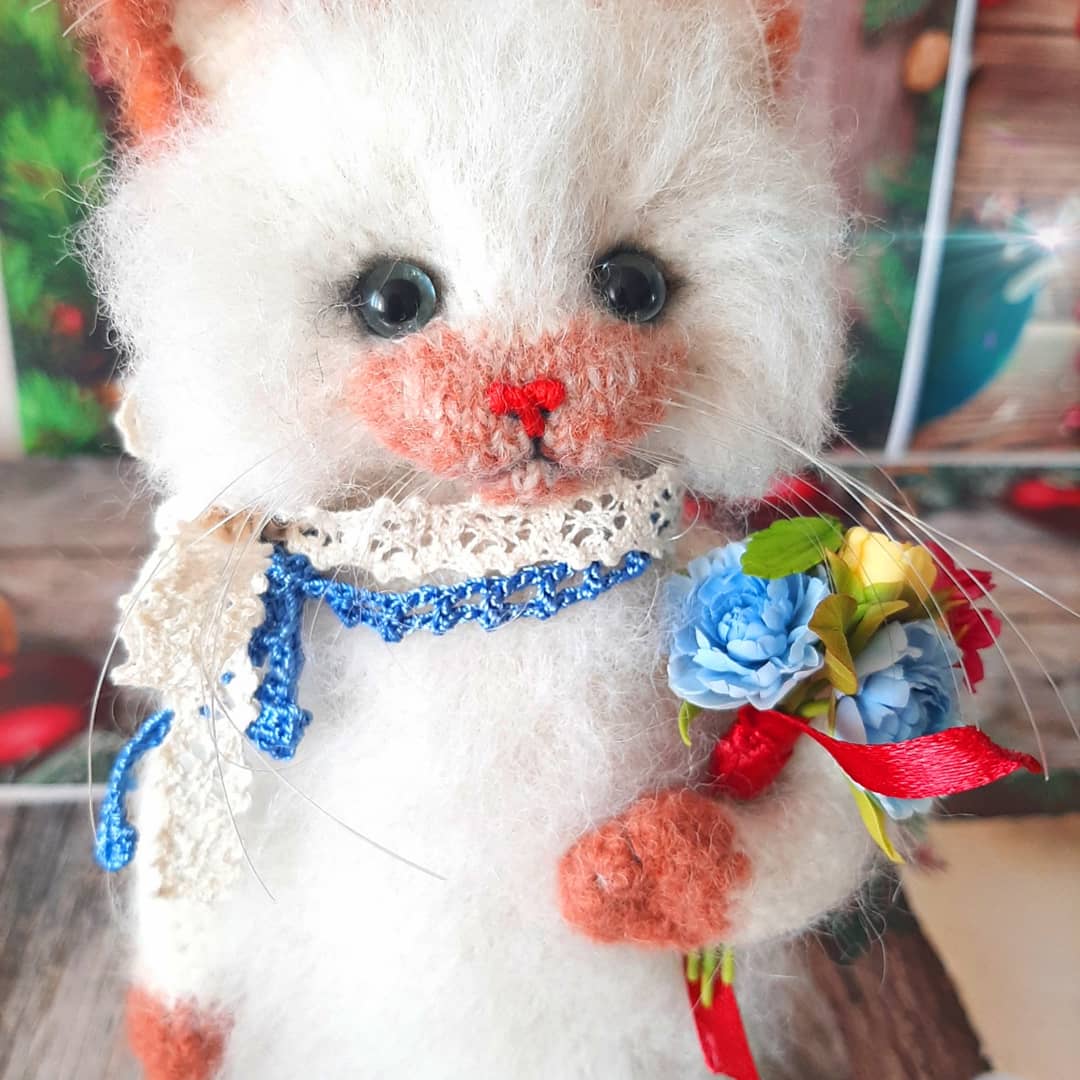 handmade stuffed cat