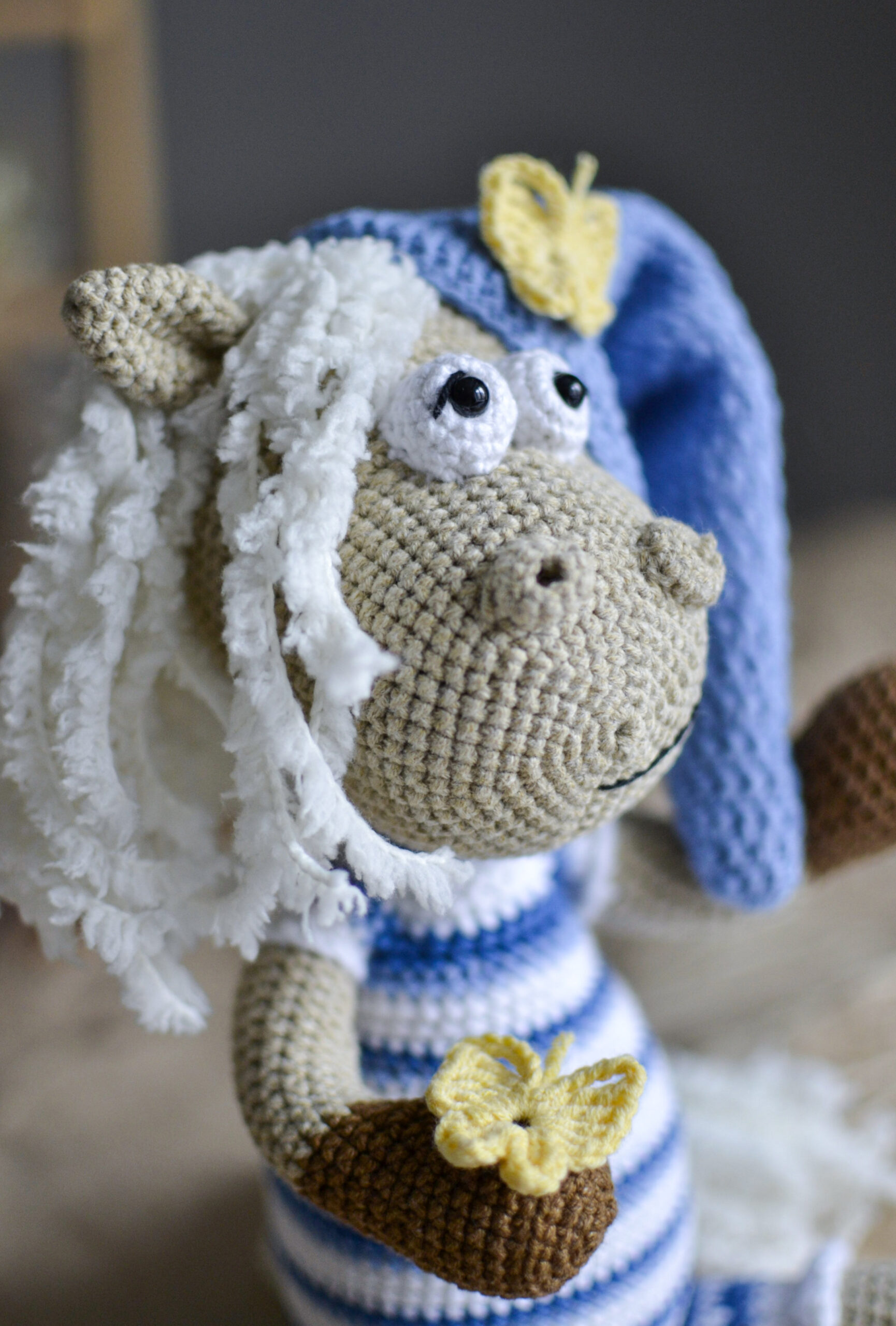 Amigurumi horse wearing pajamas crochet pattern 3 IMG 20220219 151724 scaled