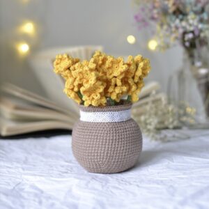 Crochet flower pot pattern