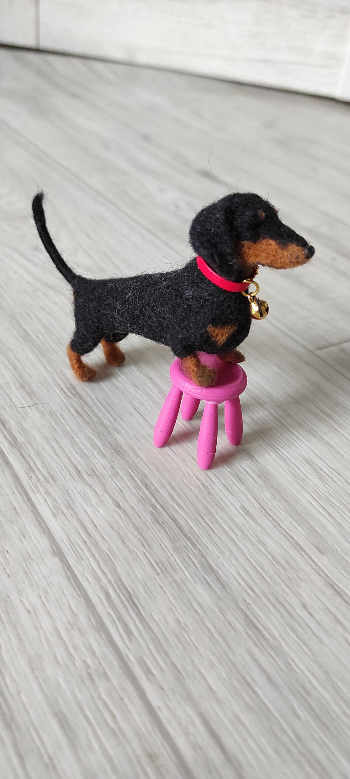 Needle felted Doberman puppy sculpture - DailyDoll Shop