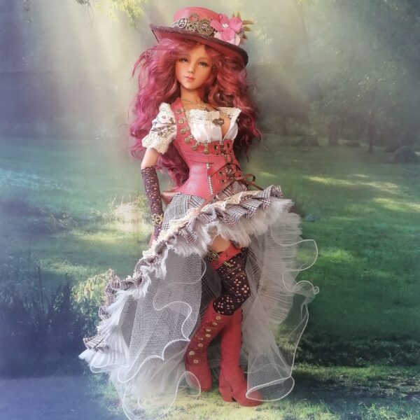 OOAK doll Phicen 1/6, Pamela. Complete set in steampunk style