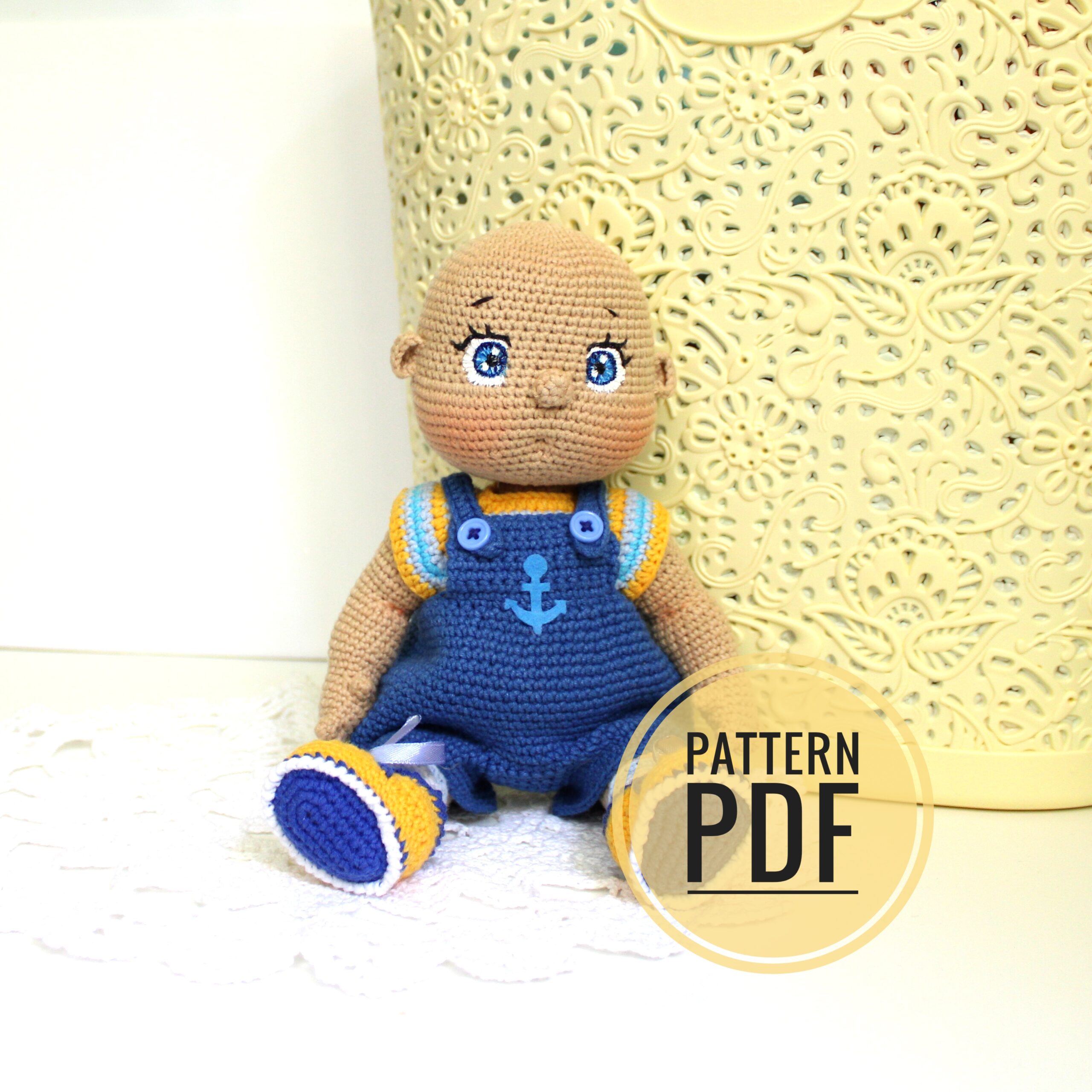 Embroidery eyes for crochet baby doll pattern PDF in English Amigurumi doll  eyes