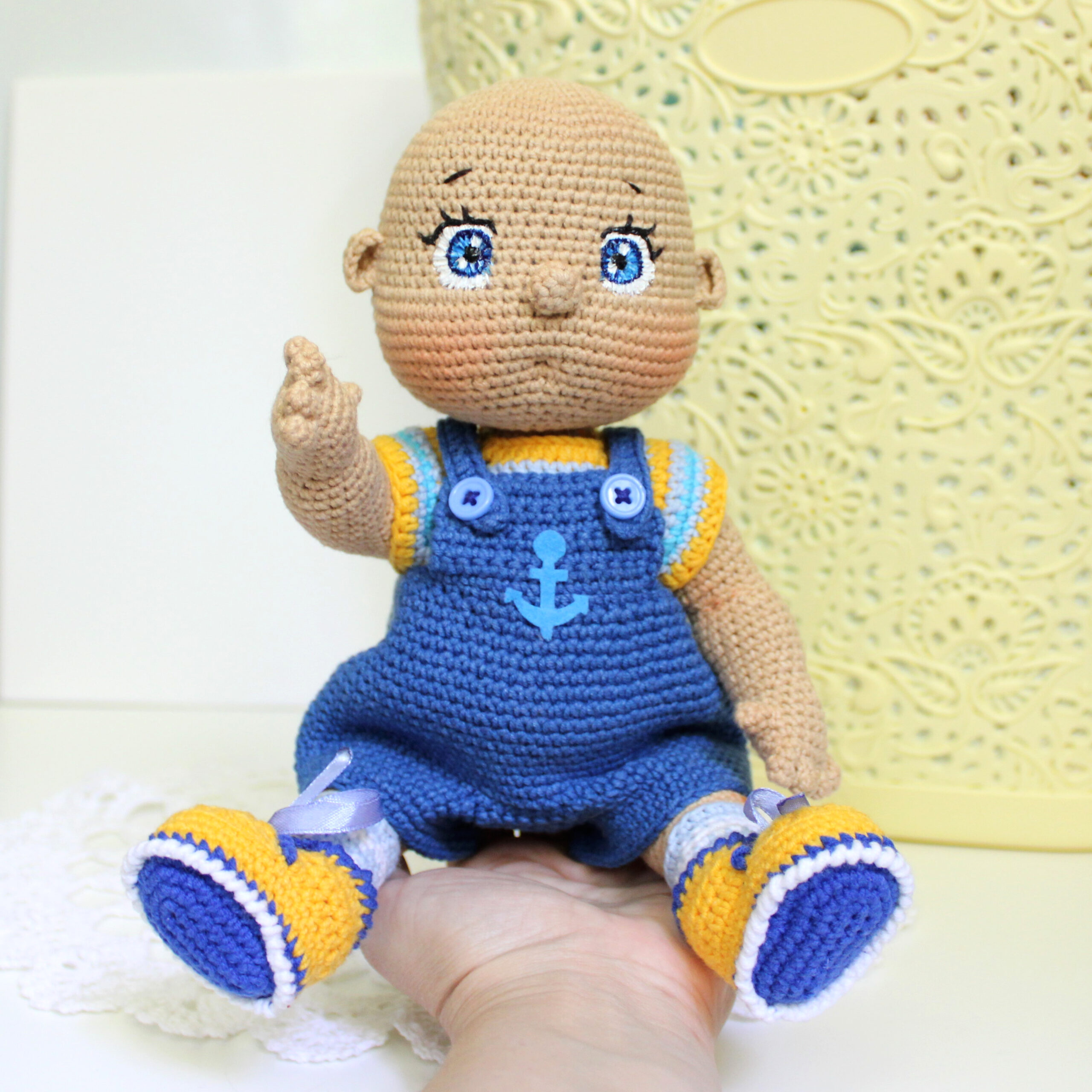 Embroidery eyes for crochet baby doll pattern PDF in English Amigurumi doll  eyes
