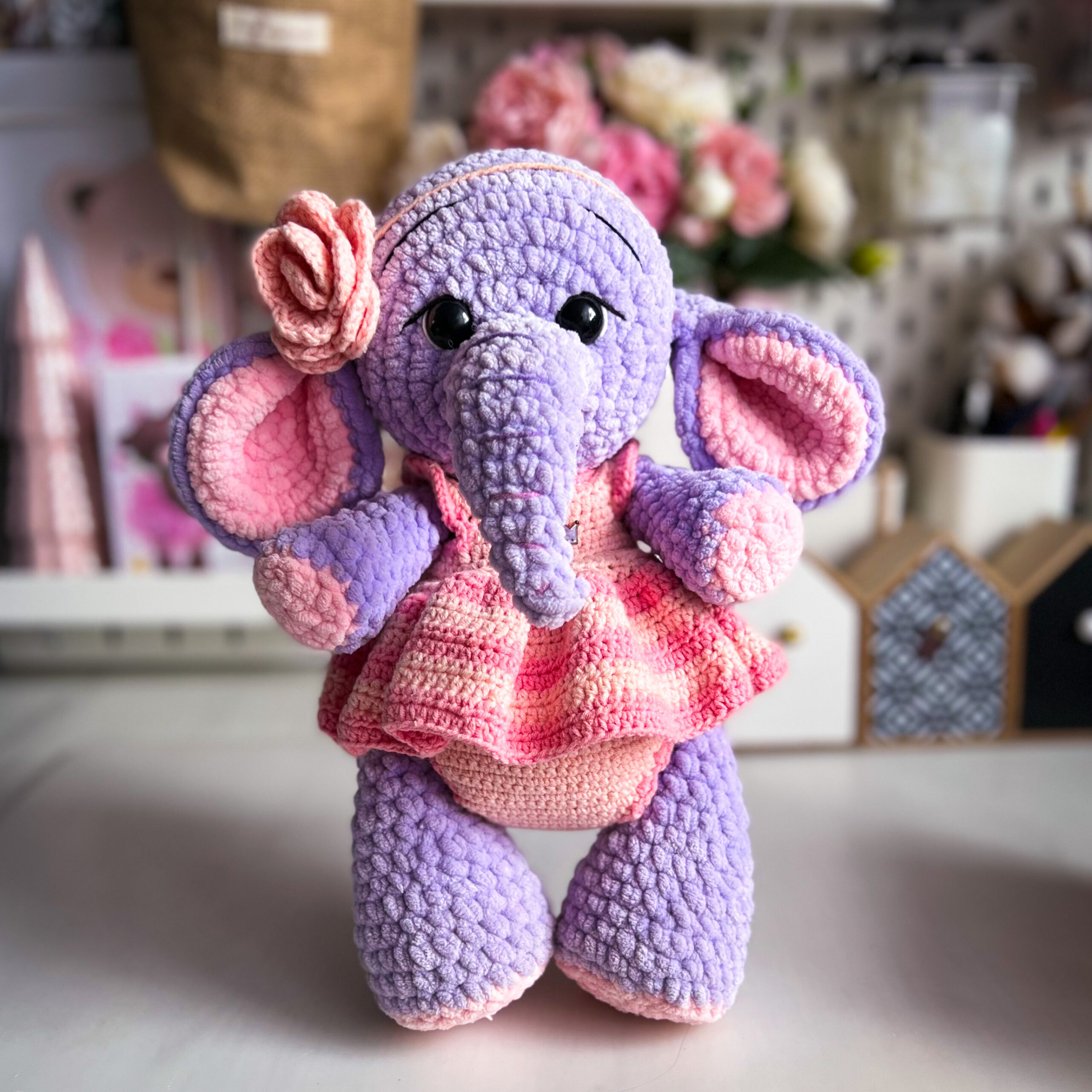 crochet elephant toy