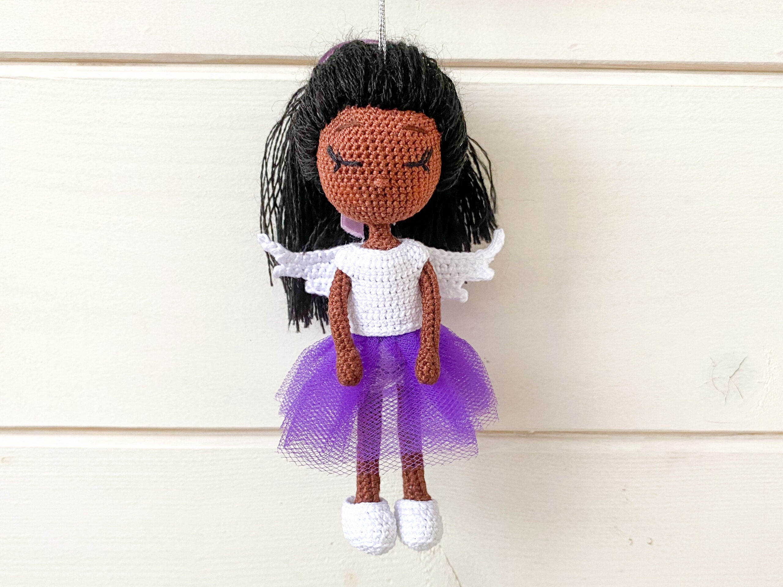 African American Angel doll ornament. Angel baby ornament. 1 IMG 3703 scaled