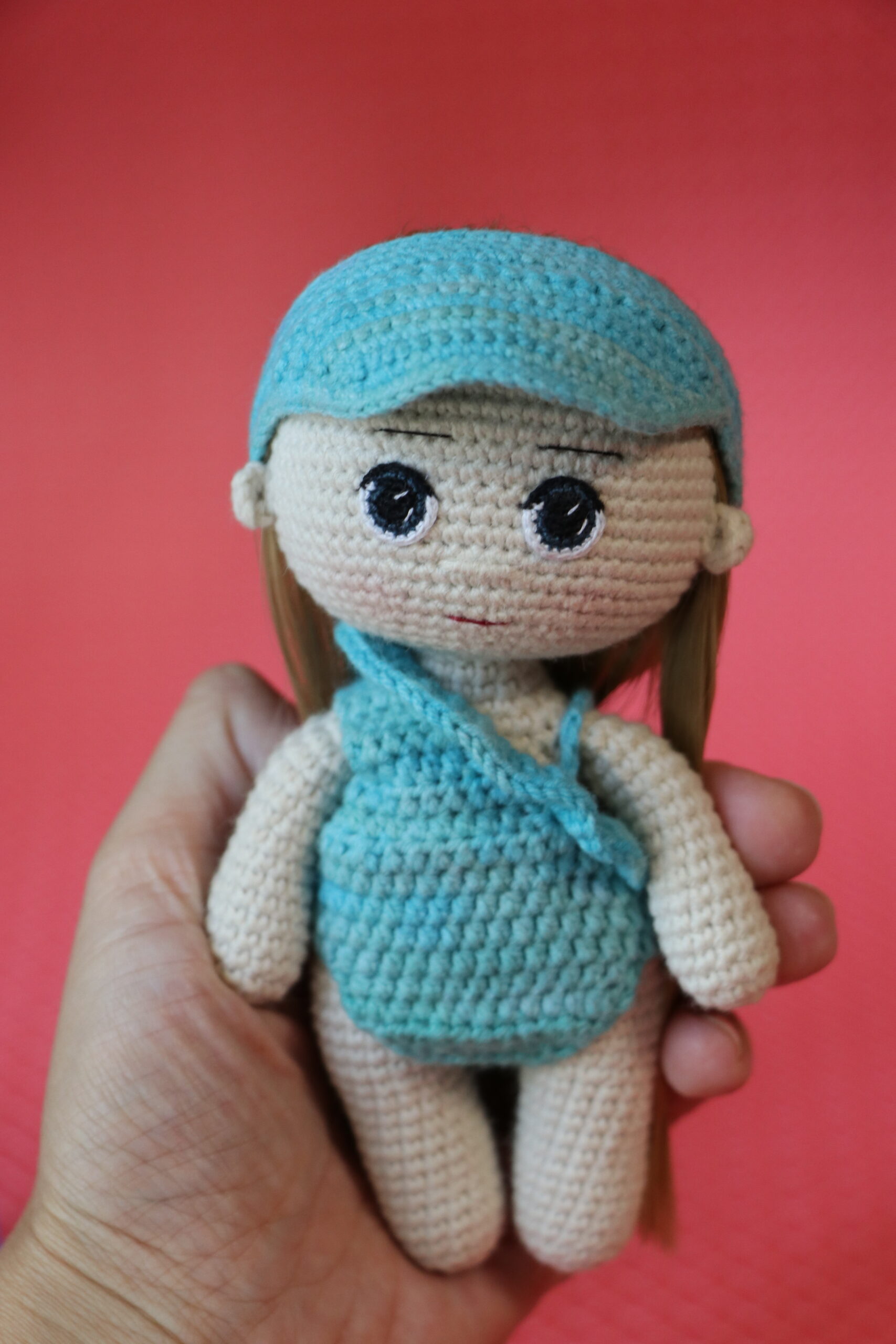 Crochet pattern Summer little doll amigurumi 5.9 inch (PDF, Eng)