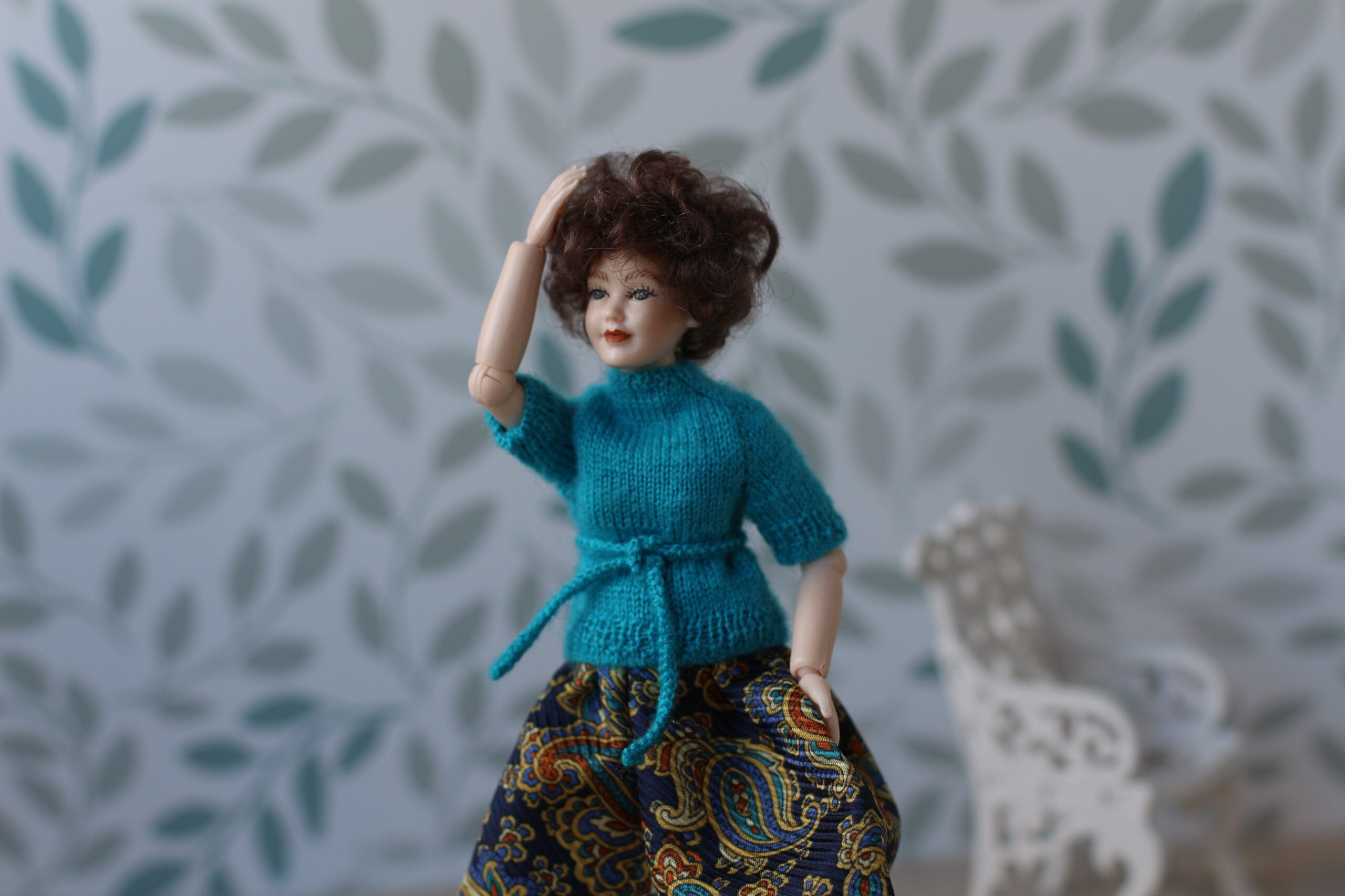 Miniature sweater 1:12 scale for Heidi Ott dollhouse lady doll - DailyDoll  Shop