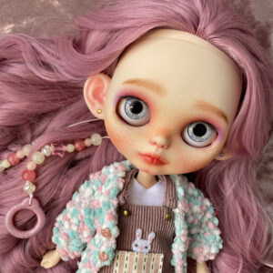 Blythe doll custom funny sculpture face.Mushroom Blythe azone body