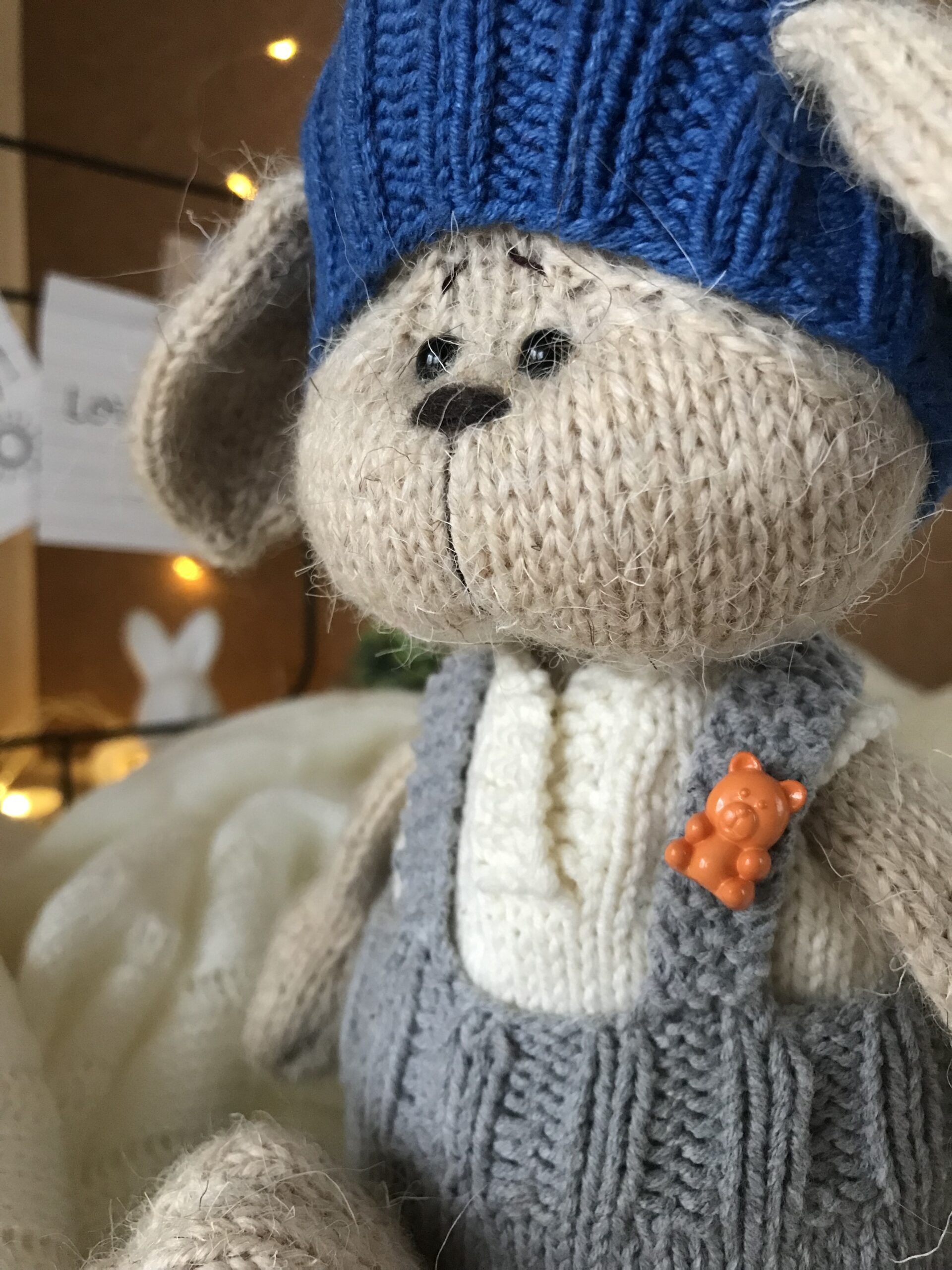 Knitting pattern of dog toys in clothes in PDF format in English, Knitted animals 3 Knitting pattern toy dog, Dubovkinworkshop