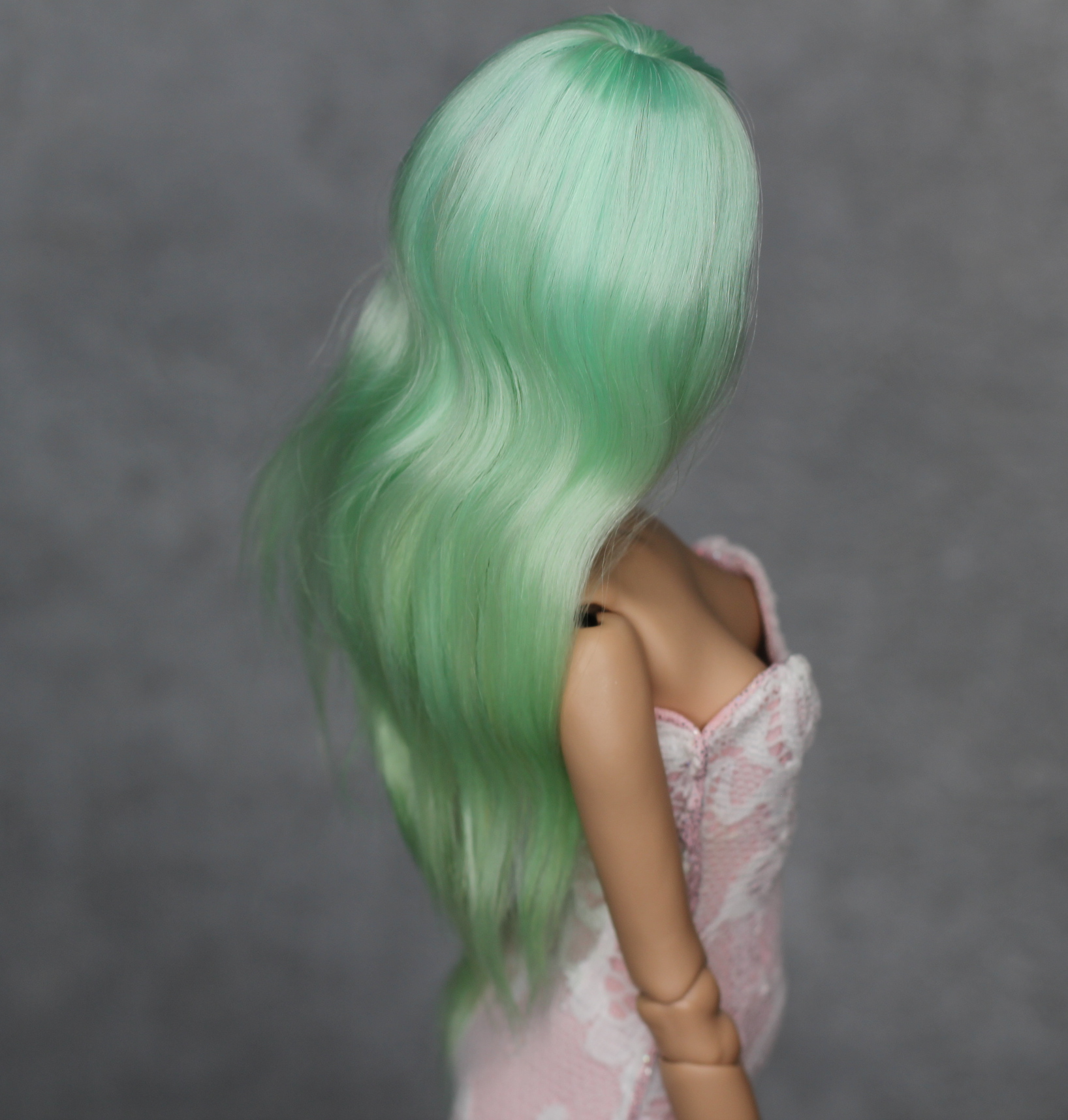 The wig is made by hand, especially for the Popovy sisters doll. Natural  Hair Wig (Angora Goat). The wig is made on an ac…