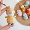 Easy keychain baby penguin amigurumi pattern for beginners
