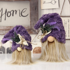 Handmade spring lavender gnomes