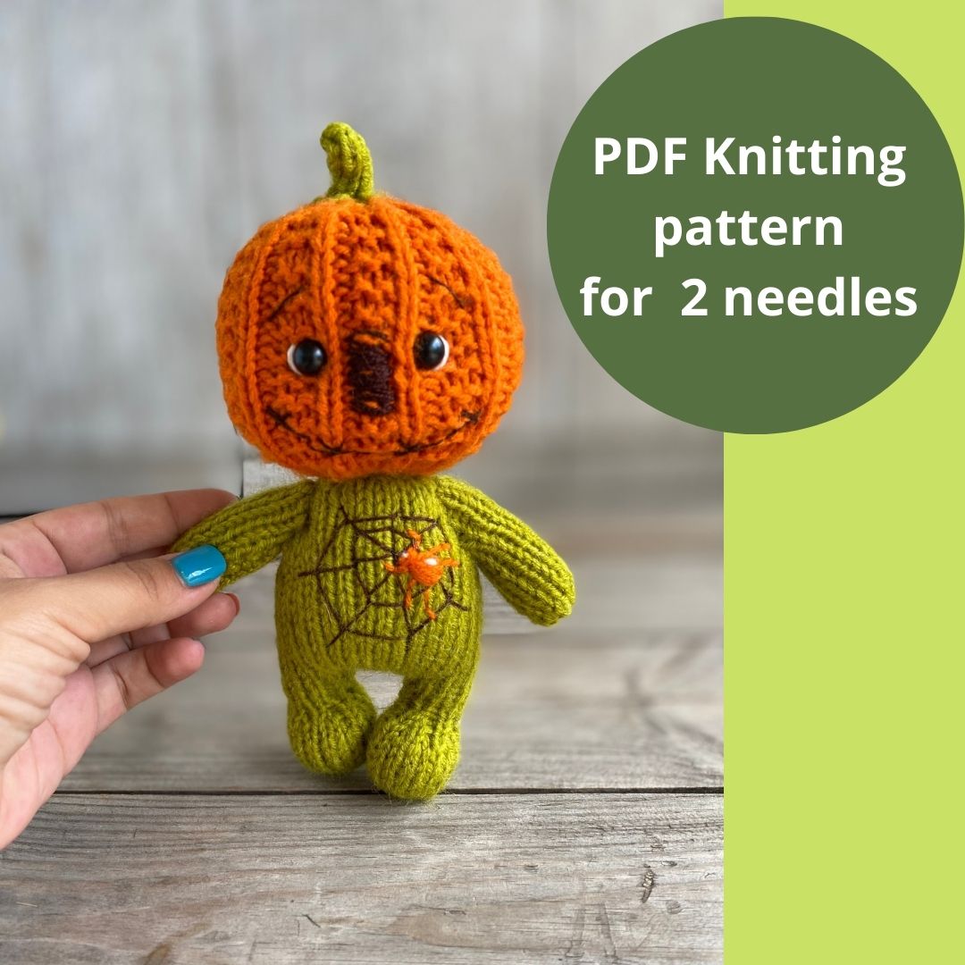 Mr Pumpkin Mr Pumpkin With A Spider Knitting Pattern