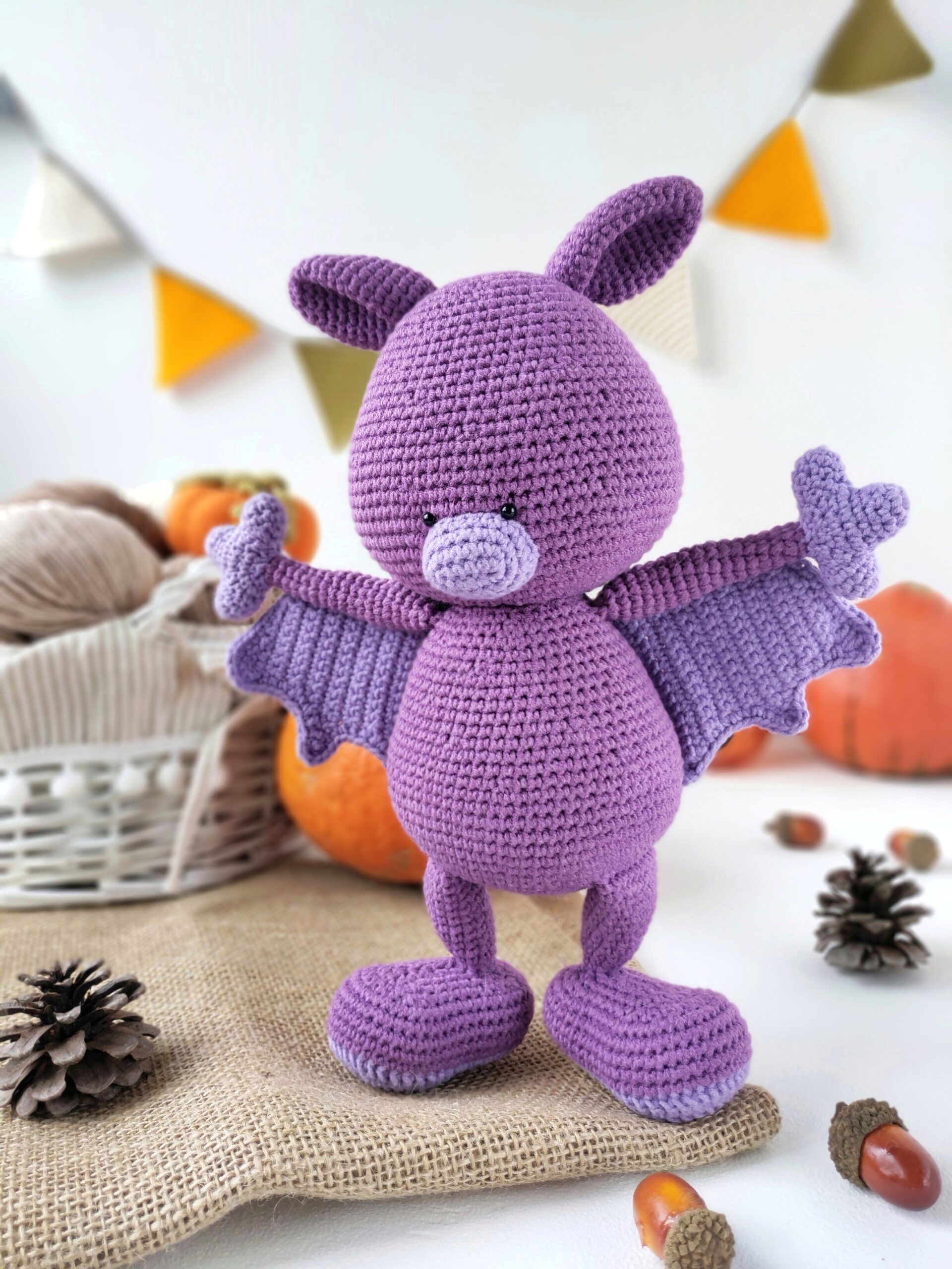 Crochet bat toy pattern: Esmi the Baby Bat. Halloween amigurumi 1 P00907 102049 01 01 scaled
