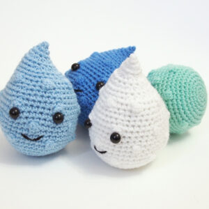 Water drops plush, set of 4