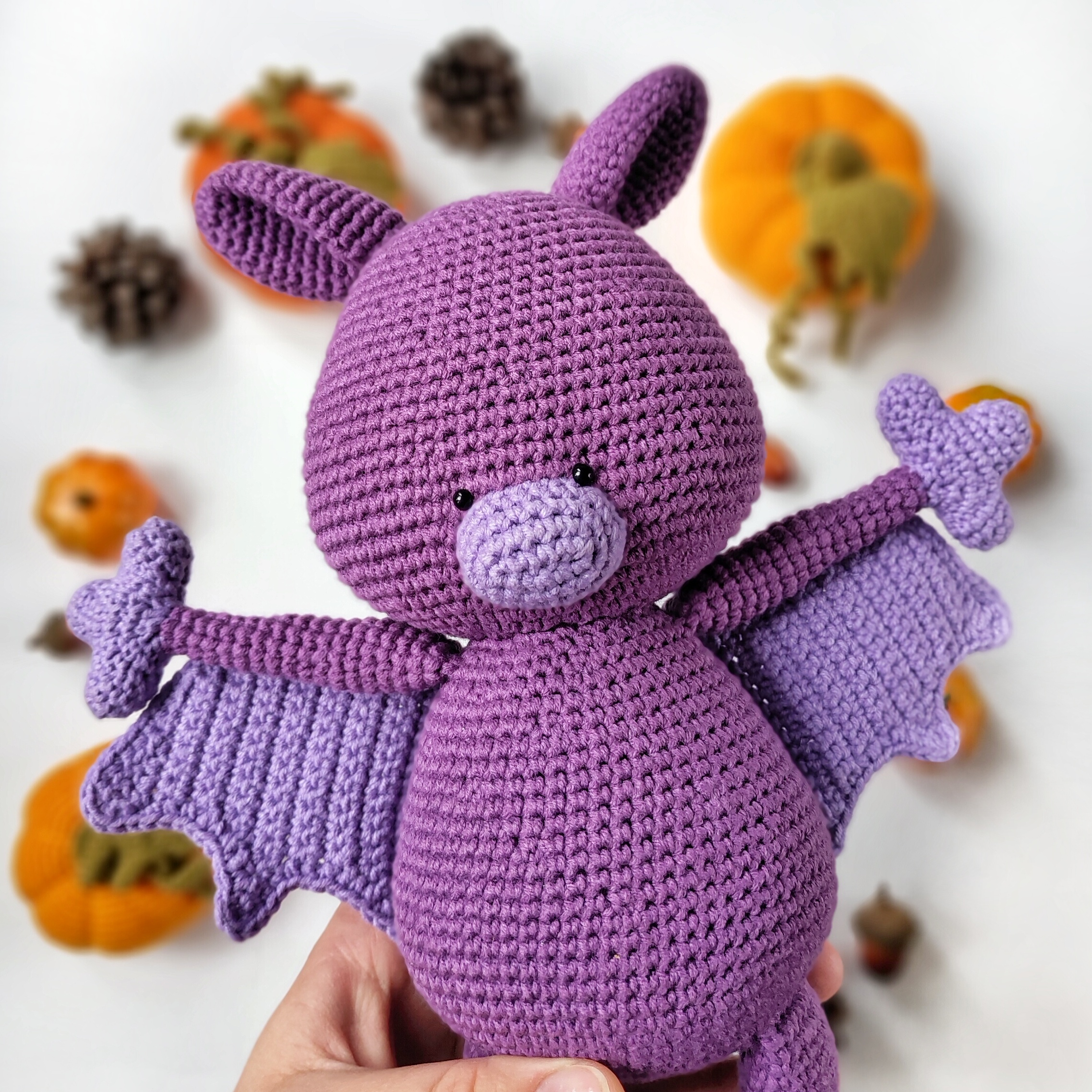 Crochet bat toy pattern: Esmi the Baby Bat. Halloween amigurumi 2 P90925 122144 01