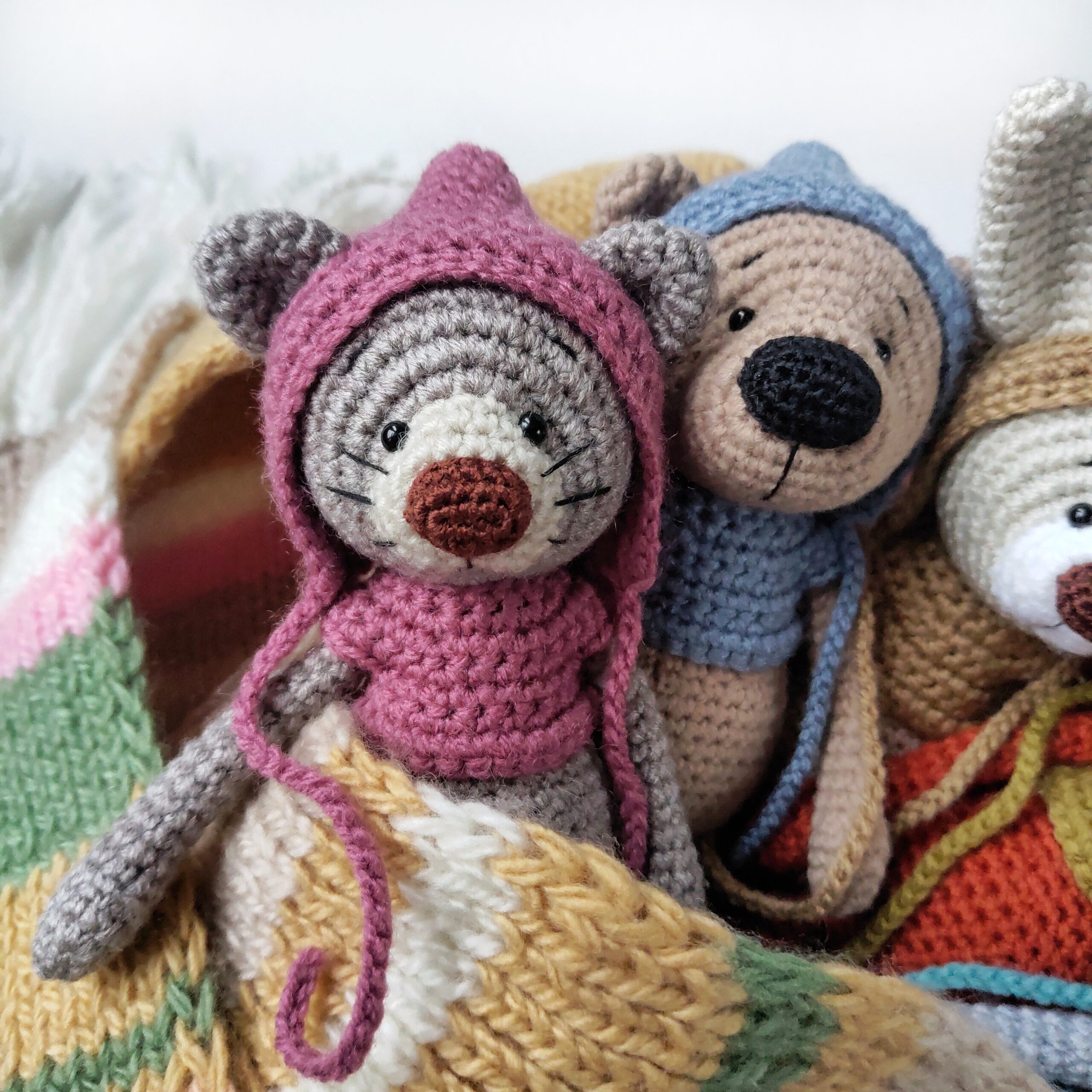 Crocheting stuffed animals from Top This! yarn.