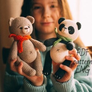 Bear and panda crochet pattern