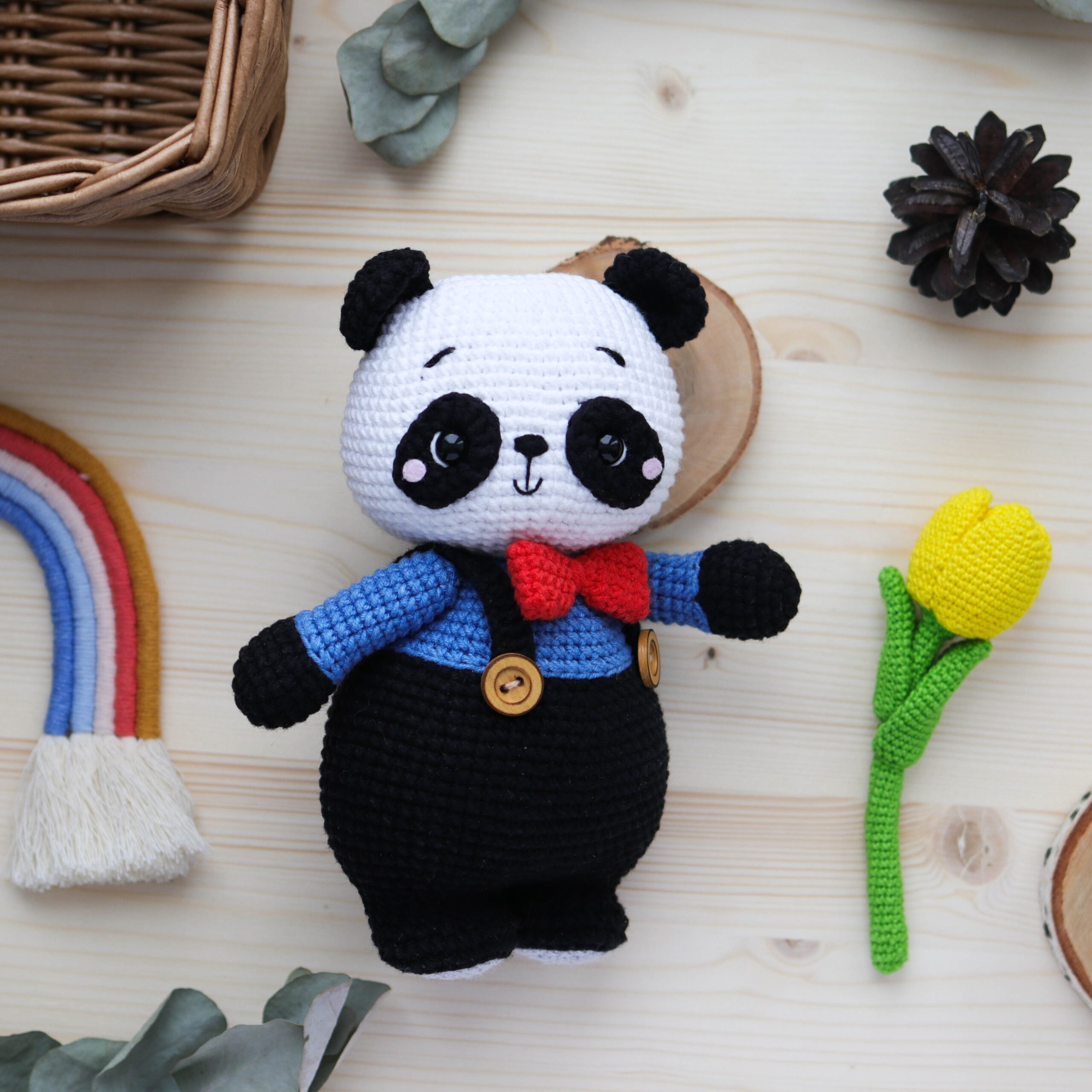 Baby Panda, PDF amigurumi crochet pattern 2 Panda 12 scaled