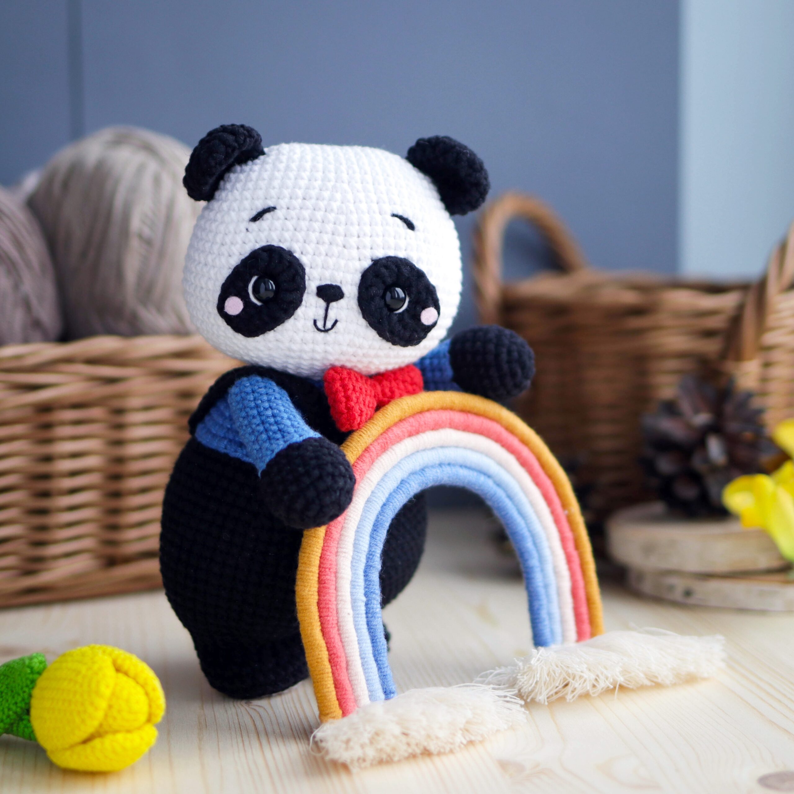 Baby Panda, PDF amigurumi crochet pattern 1 Panda 2 scaled