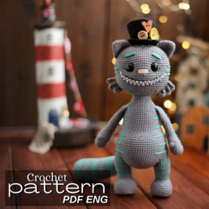 Crochet pattern cheshire cat amigurumi verma toys