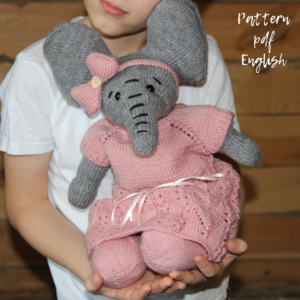 Elephant doll knitted pattern