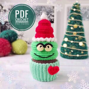 Crochet Cupcake Grinch