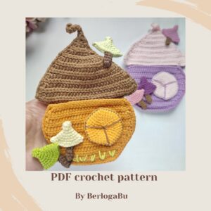 crochet pattern mushroom house