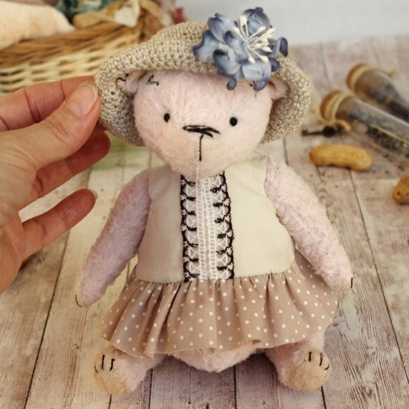 Artist teddy ooak bear, handmade cute bear