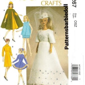 Vintage Simplicity Sew Pattern 9334 Fashion Doll Barbie Clothes