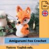 Fox pattern - PDF, Amigurumi Crochet Fox pattern
