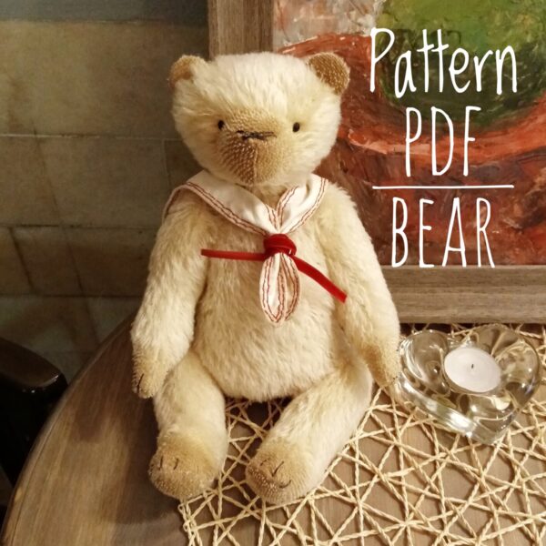 Pattern artist bear, easy pattern bear, cute bear pattern, sewing bear