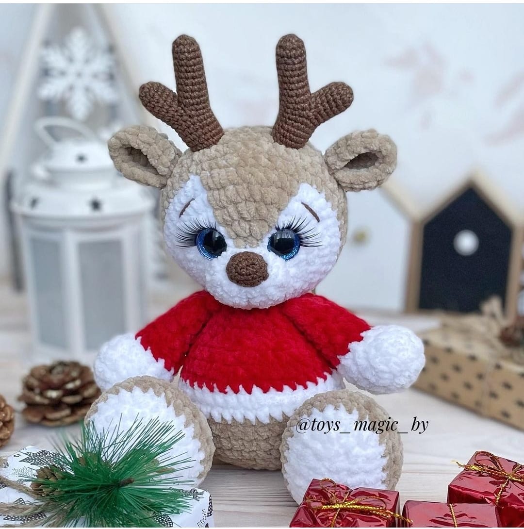 Crochet deer pattern - Amigurumi Deer plush pattern - DailyDoll Shop