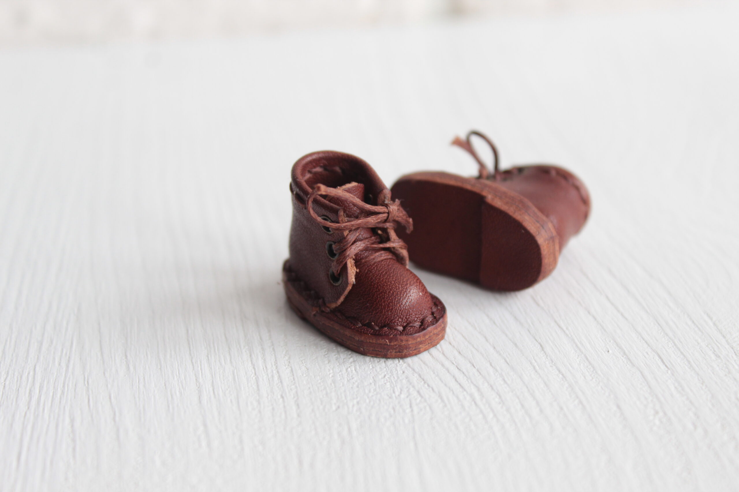 Brown Hand made leather boots for Blythe doll, shoes for blythe 2 aa 40 scaled