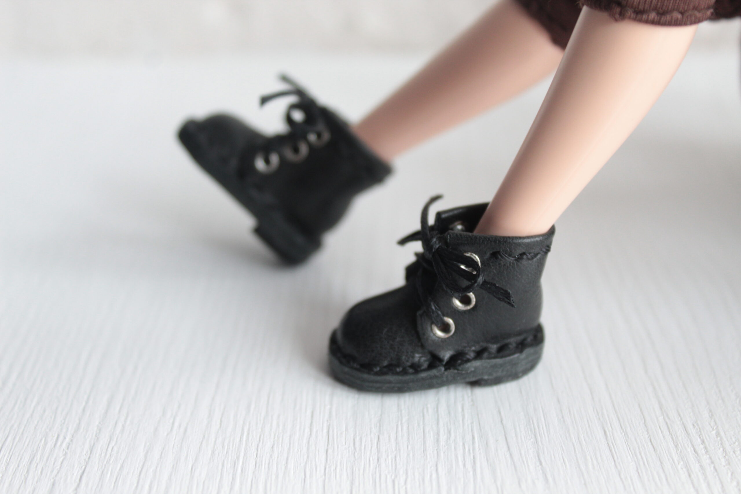 Black Hand made leather boots for Blythe doll, shoes for blythe 2 aa 49 scaled