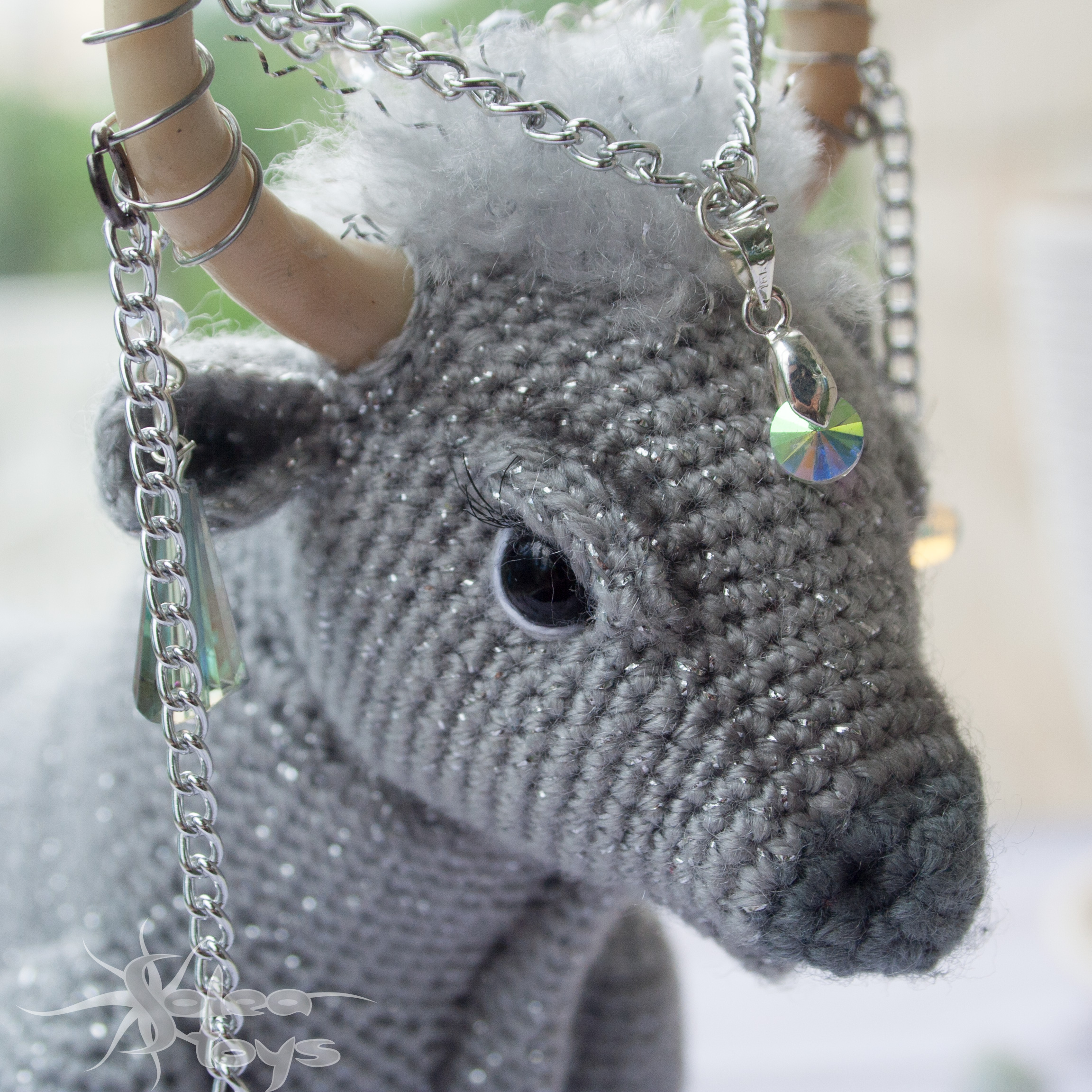 Gray bull collectible toy, interior decor toy Moon bull 4 Moon bull interior toy