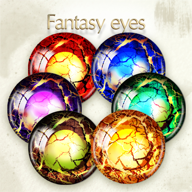 Craquelure monster eyes digital collage sheet from 12mm to 20 mm ...